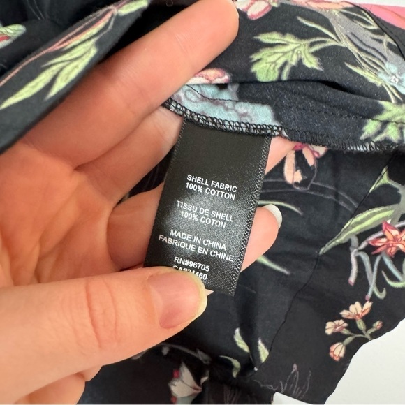 Rebecca Taylor floral print v neck peplum sleeveless blouse - Picture 5 of 10